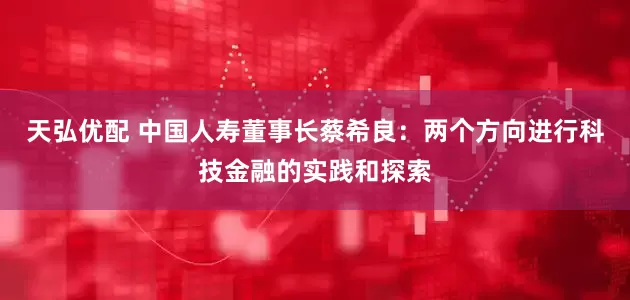 天弘优配 中国人寿董事长蔡希良：两个方向进行科技金融的实践和探索